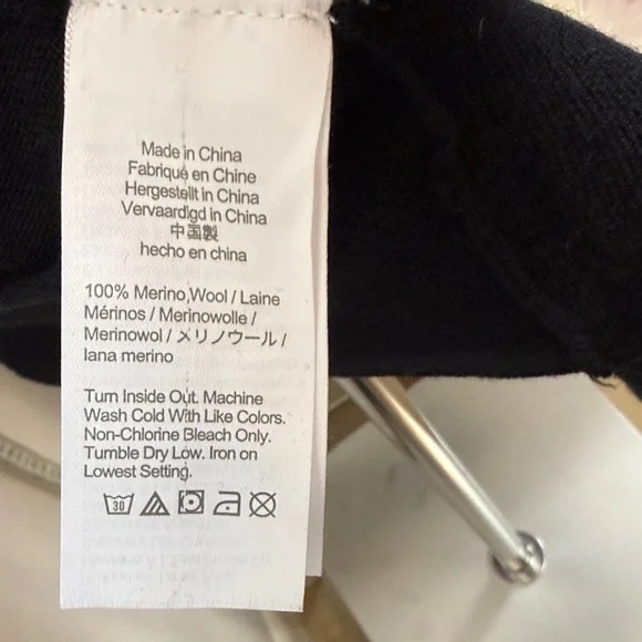 NWOT J.Crew Long Merino Wool Cardigan - Black & Ivory - Size M - Picture 8 of 11